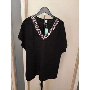 • Wiholl  Black Textured Leopard   (NWT)
